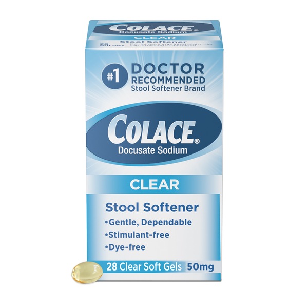 Colace Clear™ 28-Count 50 mg Stool Softener Soft Gels