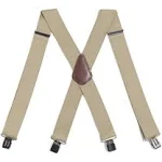 Dickies Men's Industrial Strength Ballistic Nylon Clip End Work Suspenders - Khaki