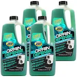 Zep Drain Defense Pipe Build-Up Remover - 64 Ounces (Case of 4) ZLDC64 - Professional Strength Liquid Pipe Build Up Remover