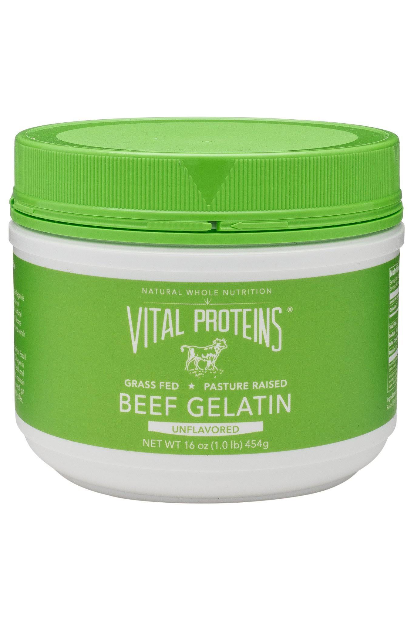 Vital Proteins Beef Gelatin Powder, Pasture-Raised & Grass-Fed Beef Collagen Protein Supplement with Proline & Hydroxyproline, Non-GMO, Gluten & Dairy & Free, Whole30 Approved, Paleo friendly - 32 oz