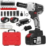 4 In 1 Cordless Impact Wrench1/2 Inch Impact Gun W/max Torque 330 Ft Lbs 450n.m