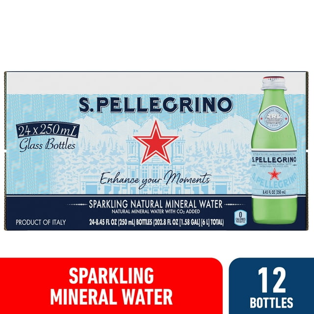 San Pellegrino Sparkling Natural Mineral Water - 24 pack, 8.45 fl oz bottles