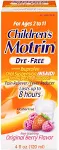 Children's Motrin Dye-Free Non-Staining Original Berry Flavor Pain Reliever/Fever Reducer For Ages 2 To 11 (4 fl oz)