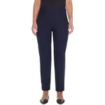 Alfred Dunner Navy Women's Allure Stretch Pull On Short Pants