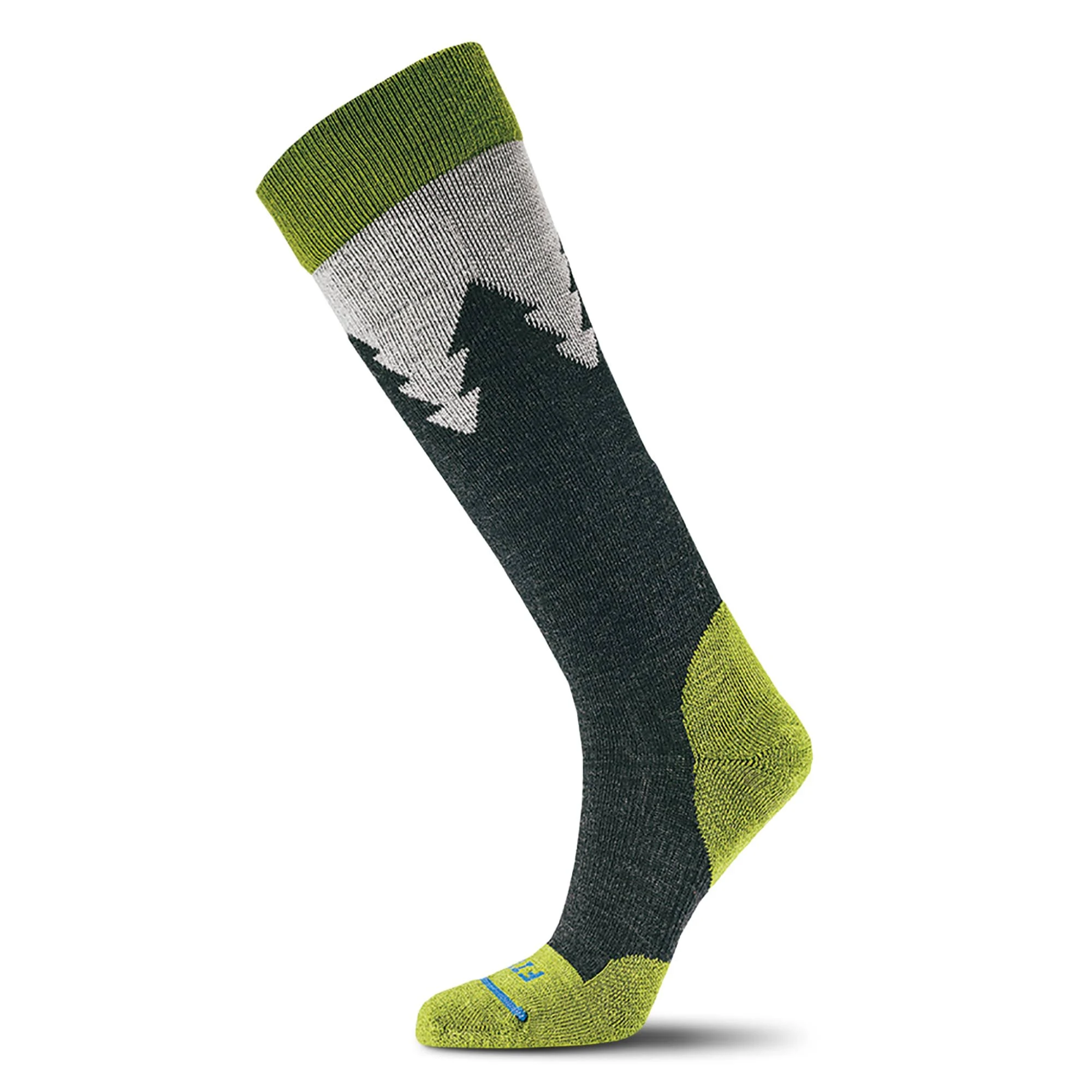 Fits Light Ski OTC Sock Woodbine / Charcoal S