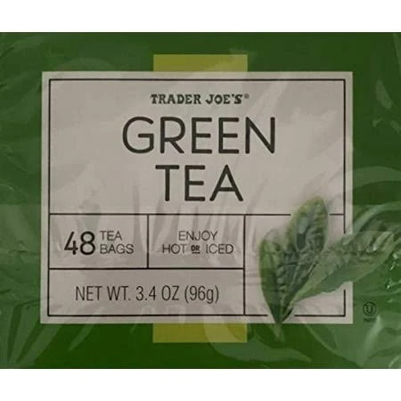 Trader Joes Green Tea, one box of 48 tea bags, hot or cold