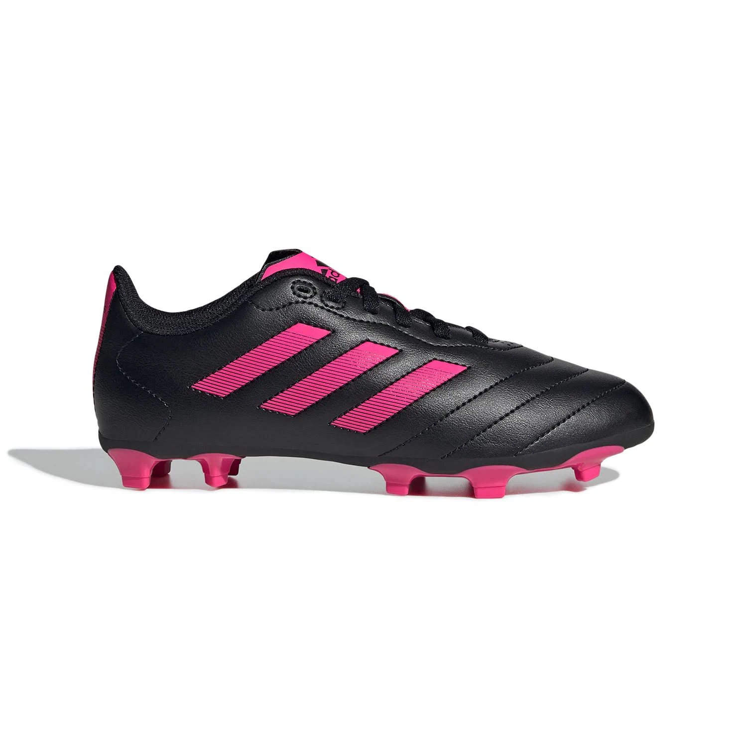 Adidas Youth Goletto VIII FG Soccer Cleats, Black/Pink / 13.5K