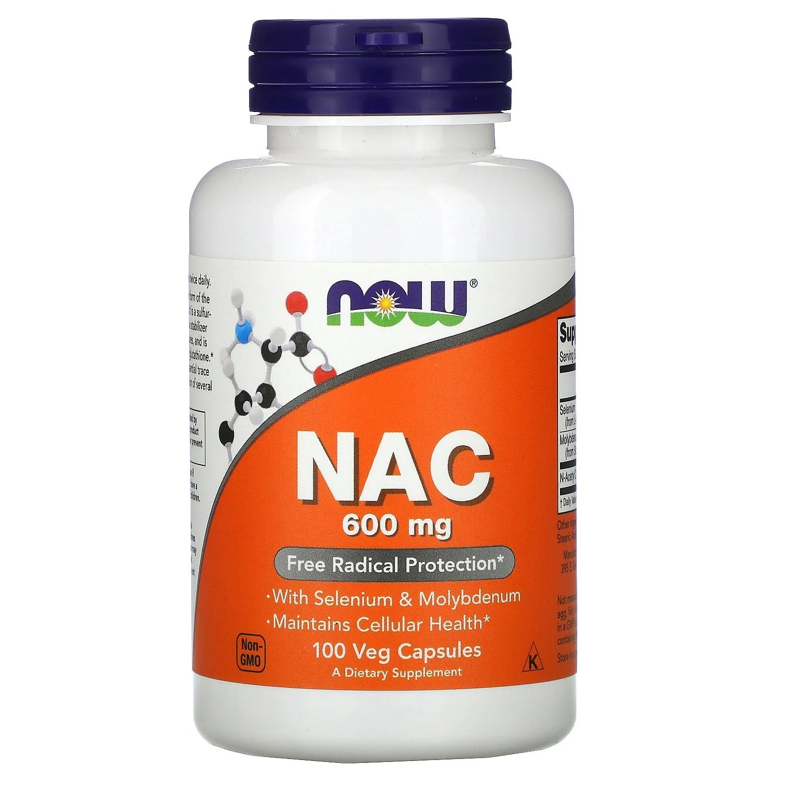 Now NAC, 600 mg, Veg Capsules - 100 veg capsules