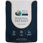 Baja Gold Mineral Sea Salt - 1 lb Bag Natural Grain