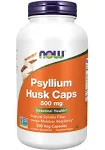 Now Foods Psyllium Husk Caps 500 Capsules 500 mg