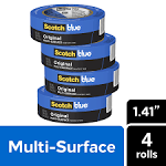 ScotchBlue Original Painter's Tape, 1.41 in x 60 yd, 4 Rolls