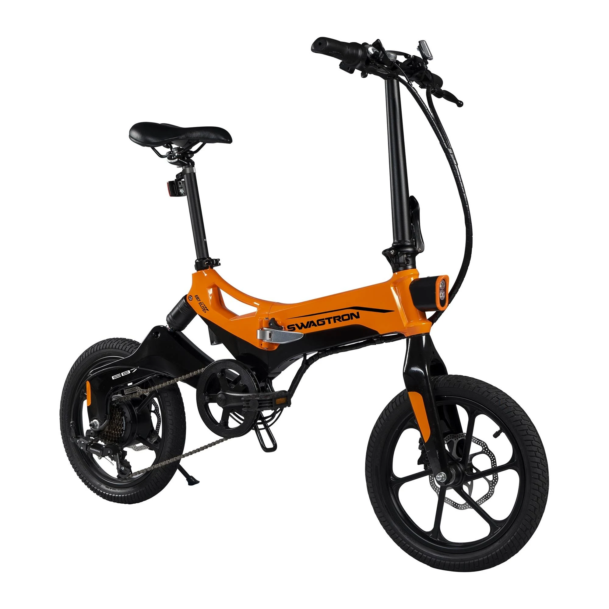 Swagtron EB7 Plus Folding Electric Bike with Removable Battery & 7-Speed Gear Shift