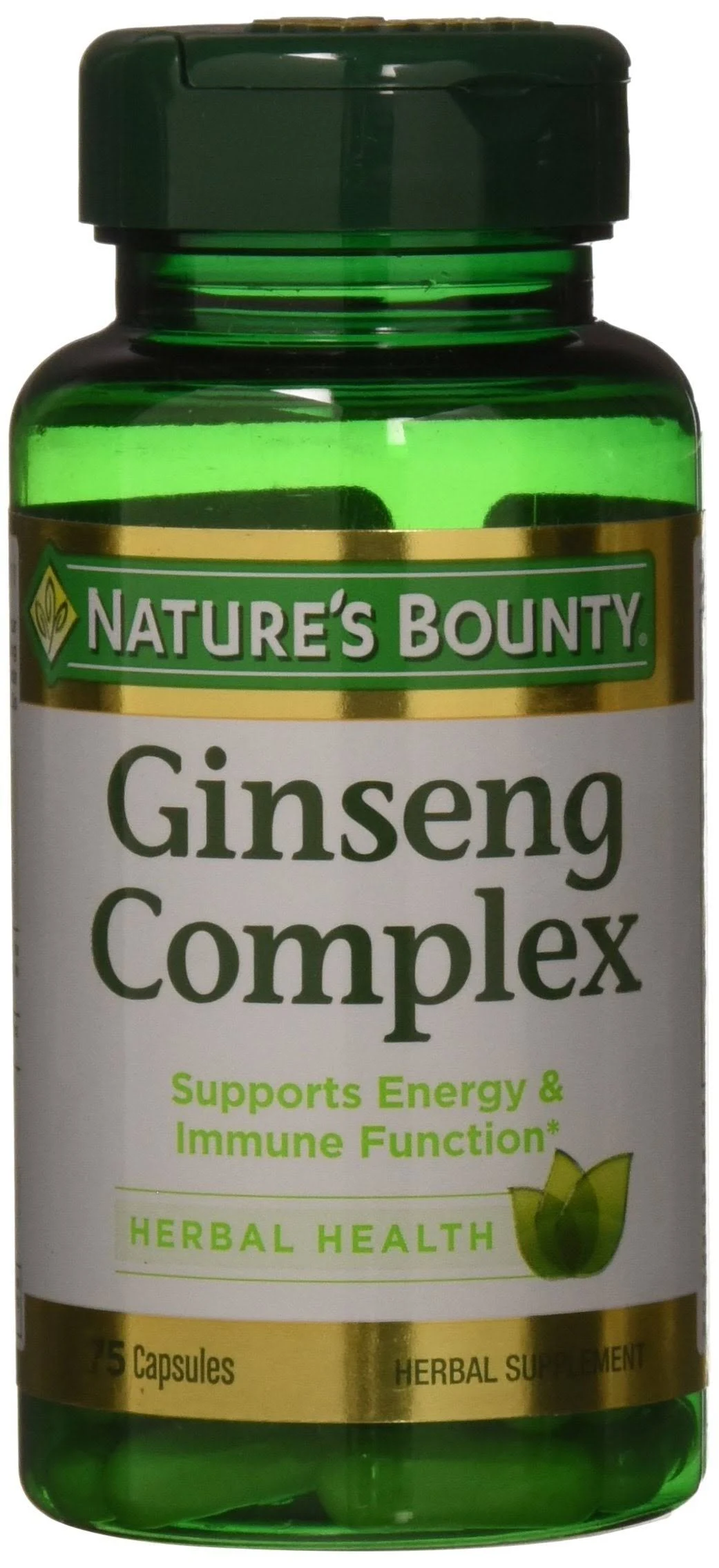 Nature's Bounty Ginseng Complex Capsules Supports Vitality & Immune Function, 75 Capsules