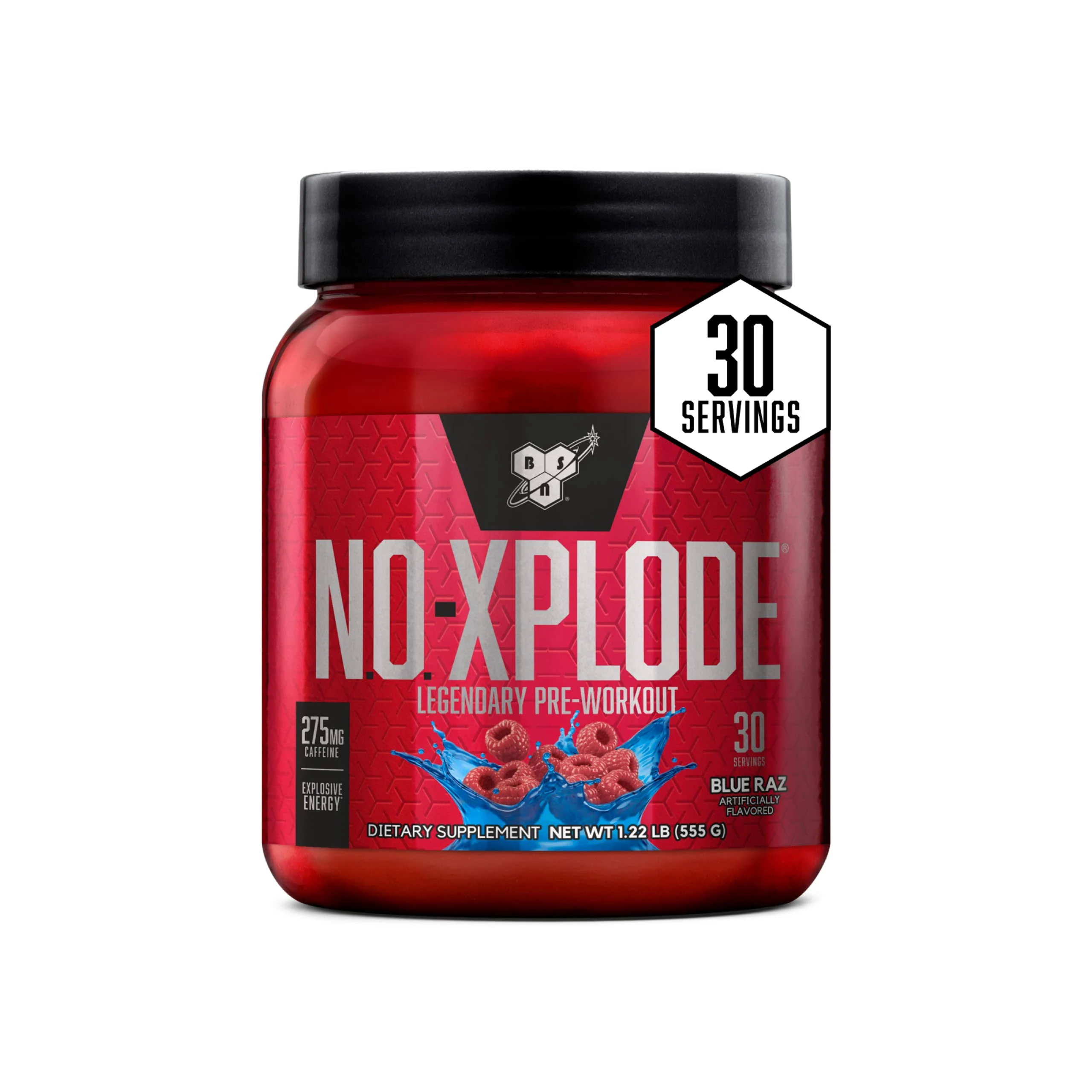 BSN N.O.-Xplode Pre-Workout Igniter, Blue Razz - 1.22 lb tub