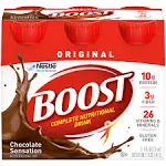 Boost Plus Complete Nutritional Drink Rich Chocolate, 8 fl oz, 6 PK