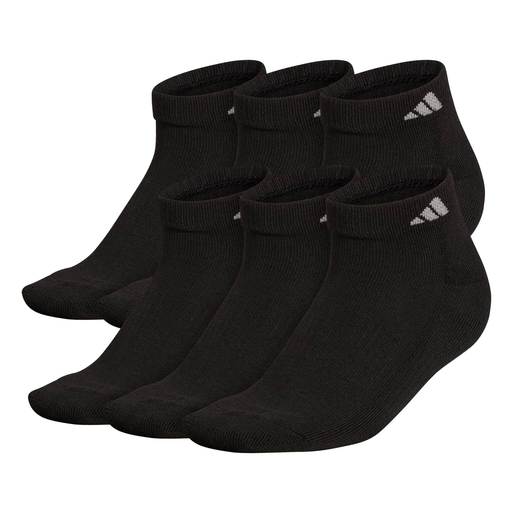 adidas Women&#039;s Athletic Cushioned Cut Socks (6-Pair) Low Profile Arch