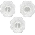 Danco 10876 Hair Catcher Bathroom Tub Strainer in White (3-Pack)