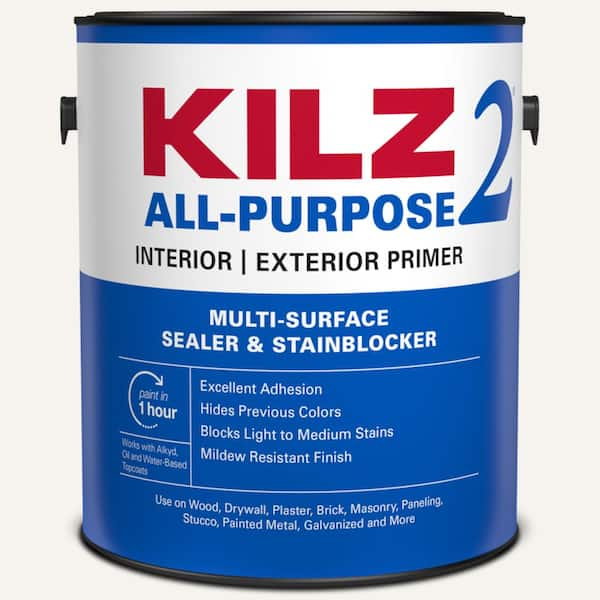 KILZ White Flat Water-Based Acrylic Stain Blocking Primer 1 qt (Brand New!!!)