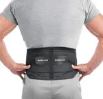 MUELLER Sports Medicine Adjustable Lumbar Back Brace with Removable Pad, Back Pain Relief Support for Men and Women, Ideal for Upper and Lower Back Pain, Sciatica, Scoliosis, Black