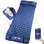 Sleeping Pad Ultralight Inflatable Pad for Camping built-In Pump, Carry Bag 