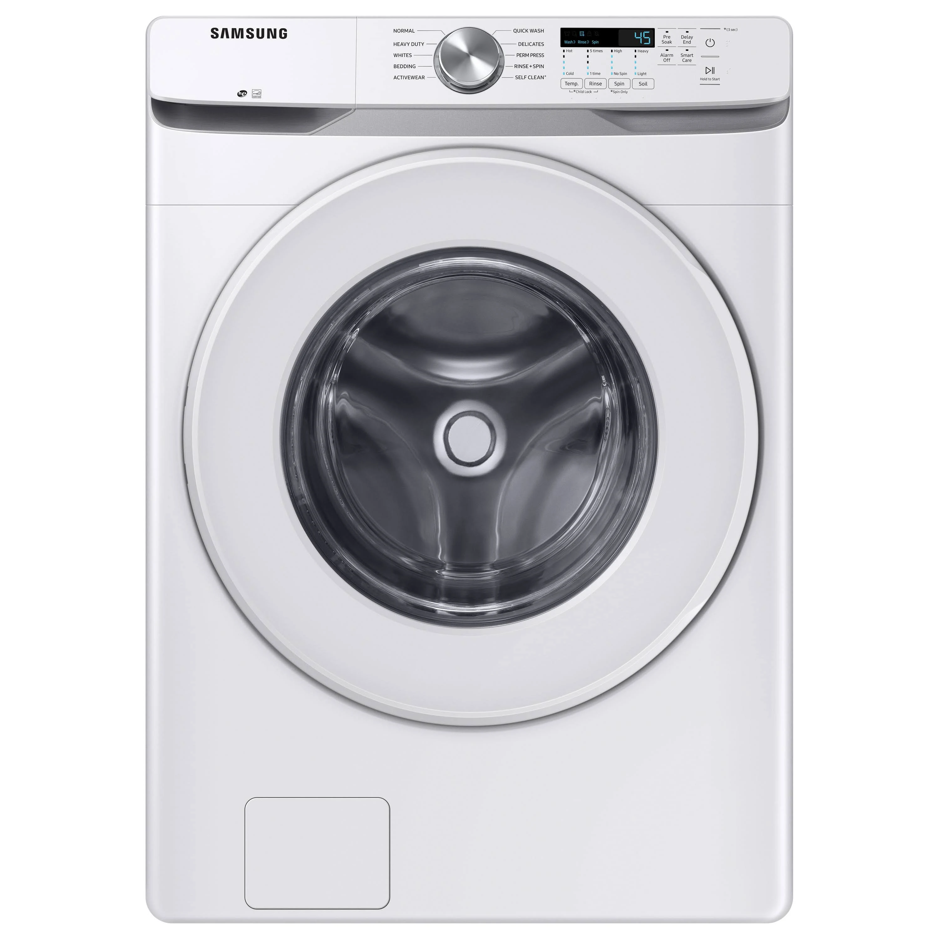 27 Inch Wide 4.5 Cu. Ft. Energy Star Rated Front Loading Washing Machines Washer with Smart Care