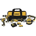 DEWALT 20V MAX* XR® Brushless 4-Tool Combo Kit (DCK482D1M1)