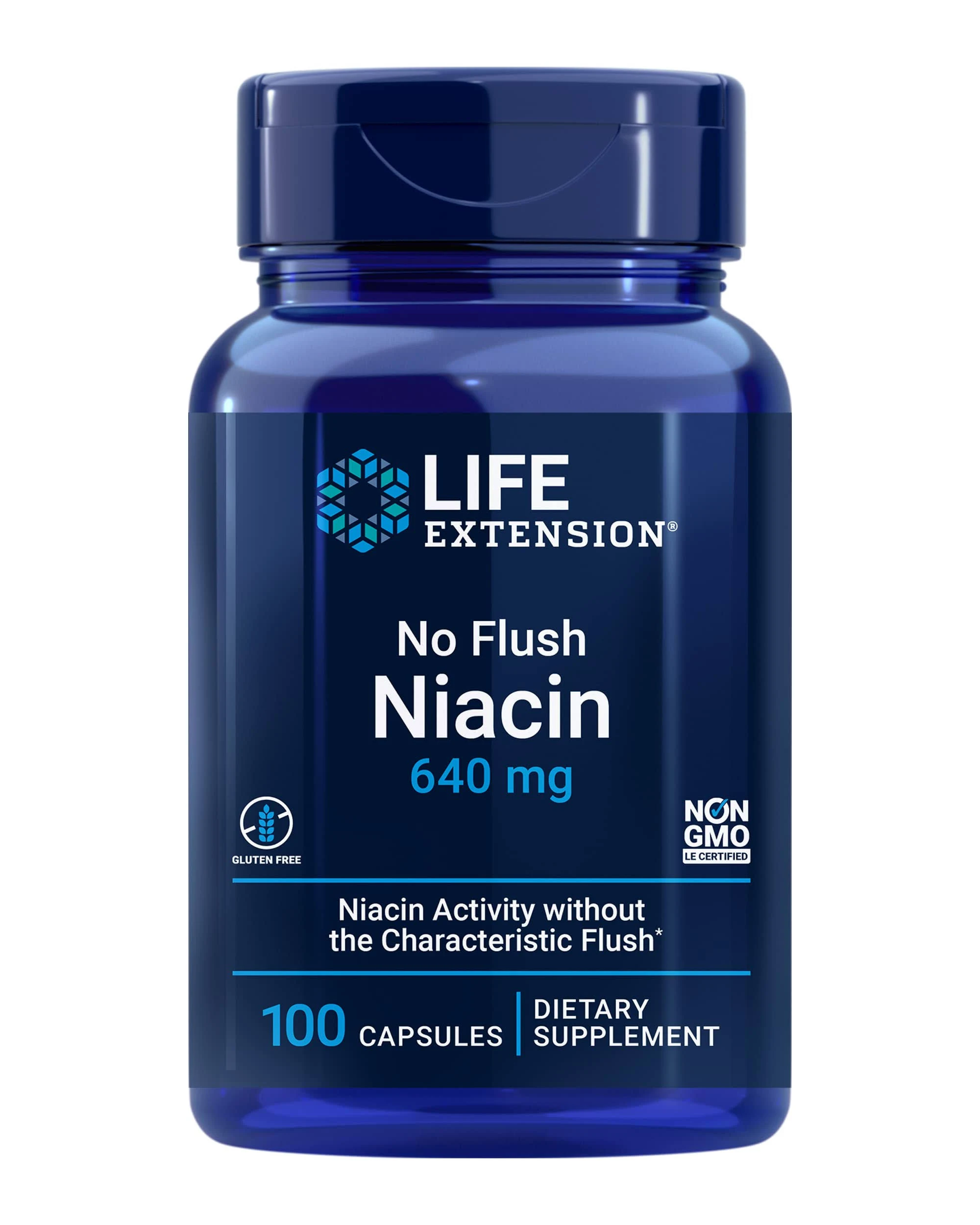 Life Extension No Flush Niacin - 640 mg - 100 Caps