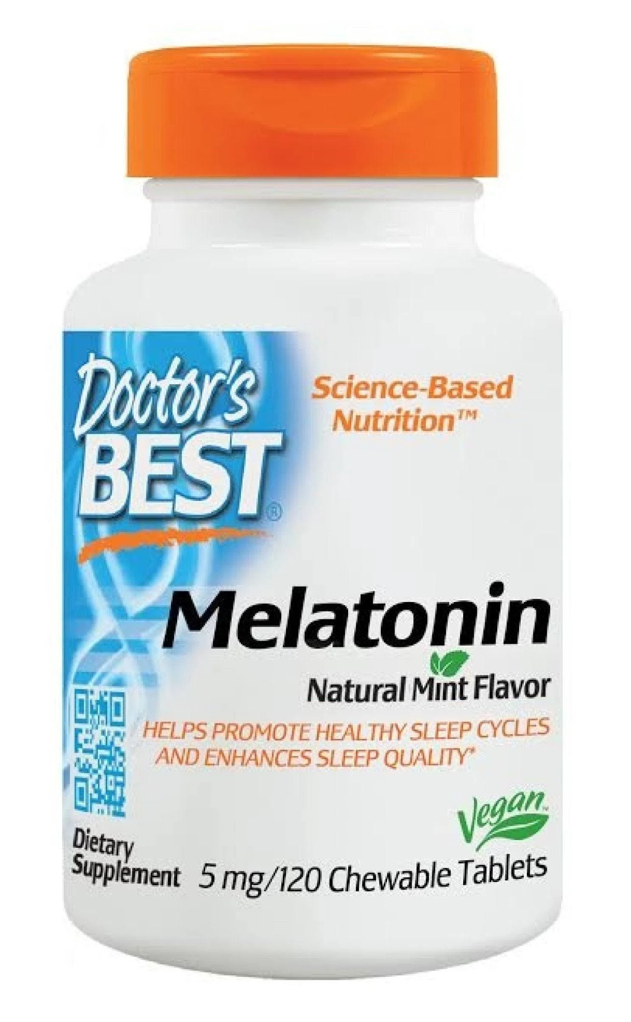 Doctor's Best Melatonin Natural Mint 5 mg - 120 Chewable Tablets