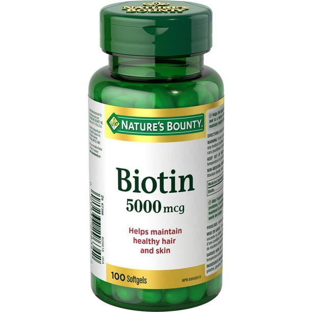 Nature's Bounty Biotin Softgels, 100 Softgels