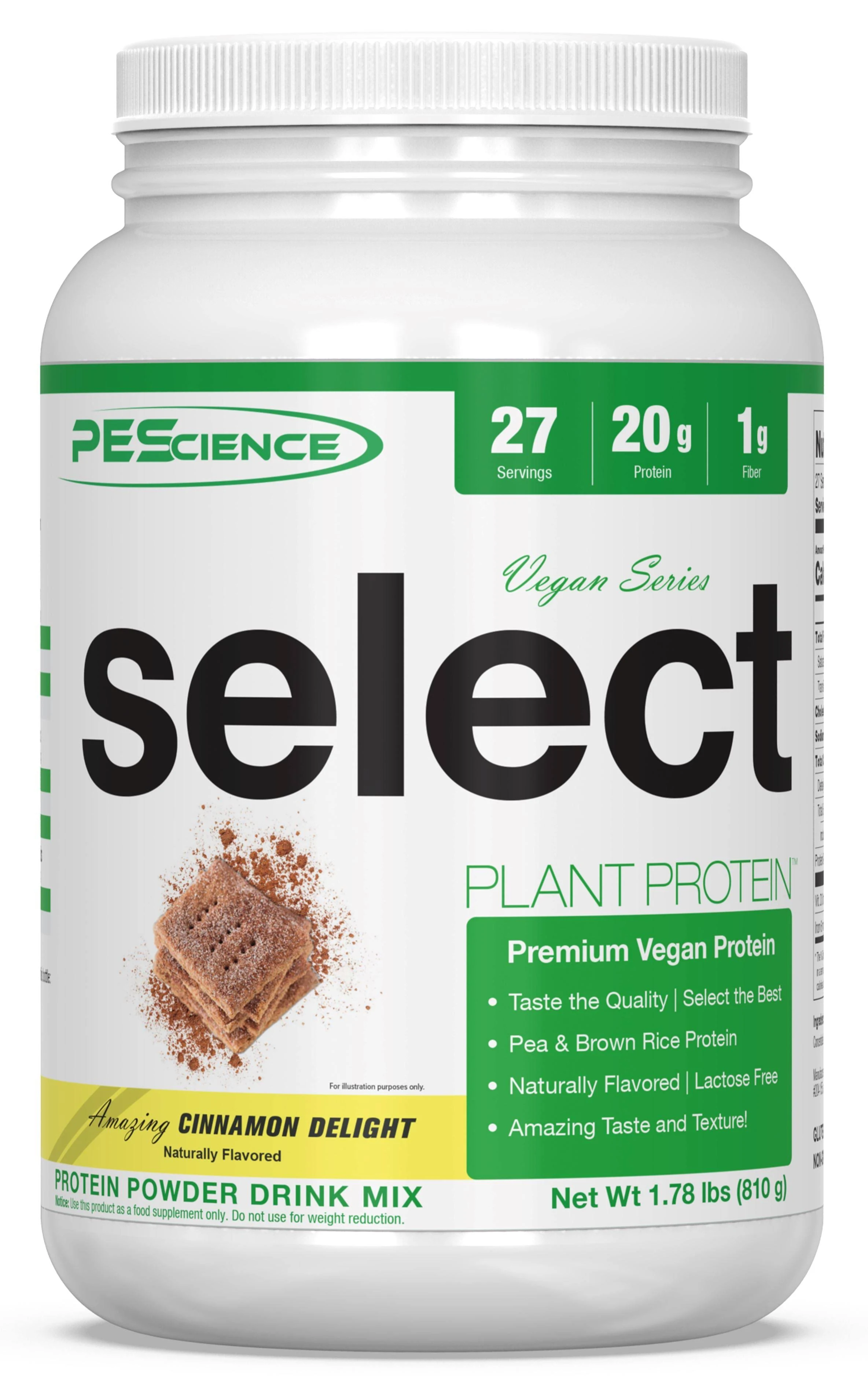 PEScience, Vegan Series, Select Protein, Cinnamon Delight, 26.7 oz 756 g