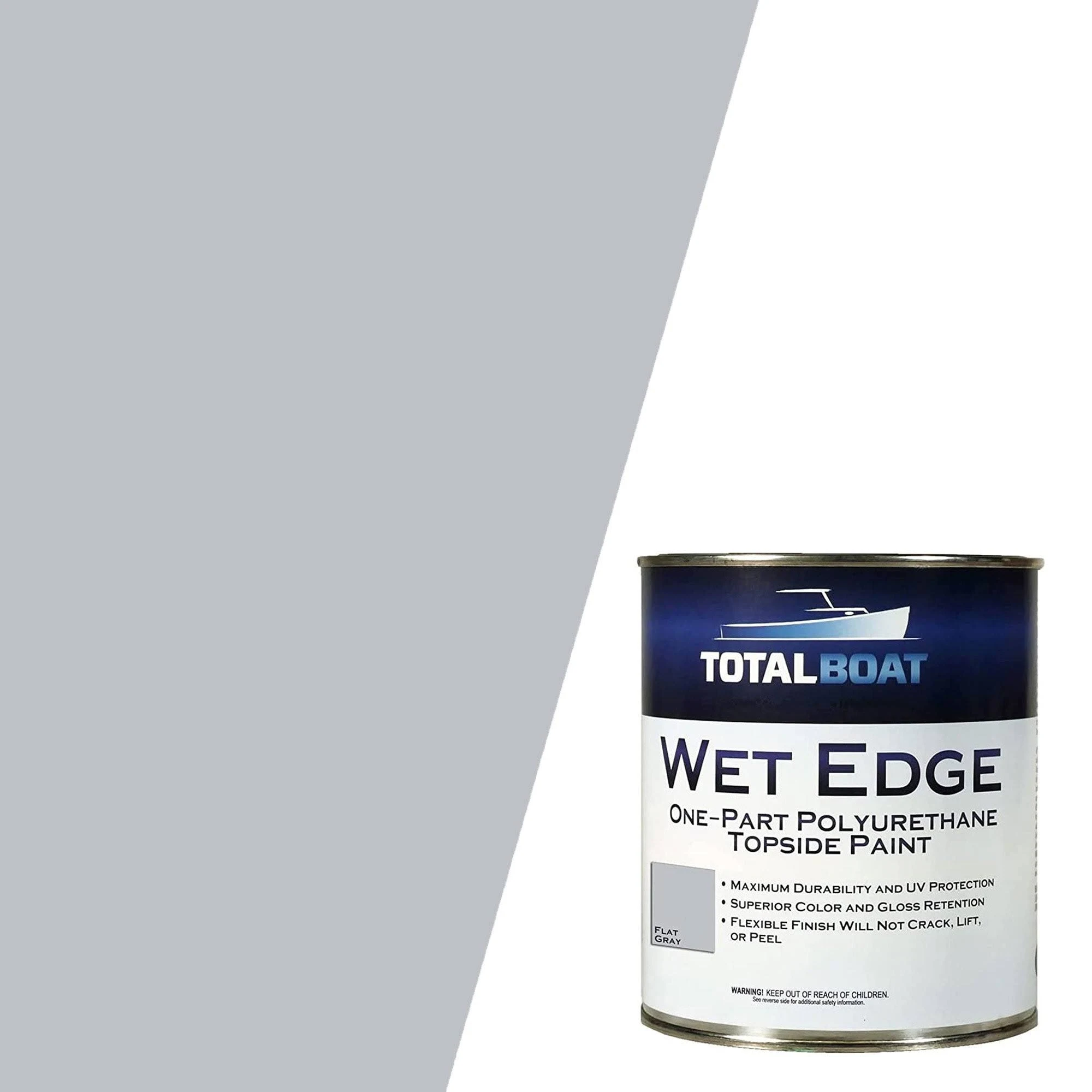 TotalBoat Wet Edge Marine Topside Paint Flat Gray Gallon