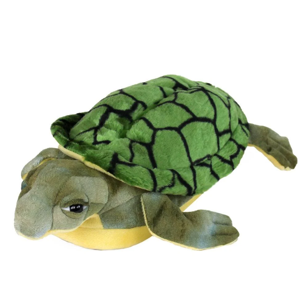 Happy Feet Mens and Womens Turtle Animal Slippers, Green