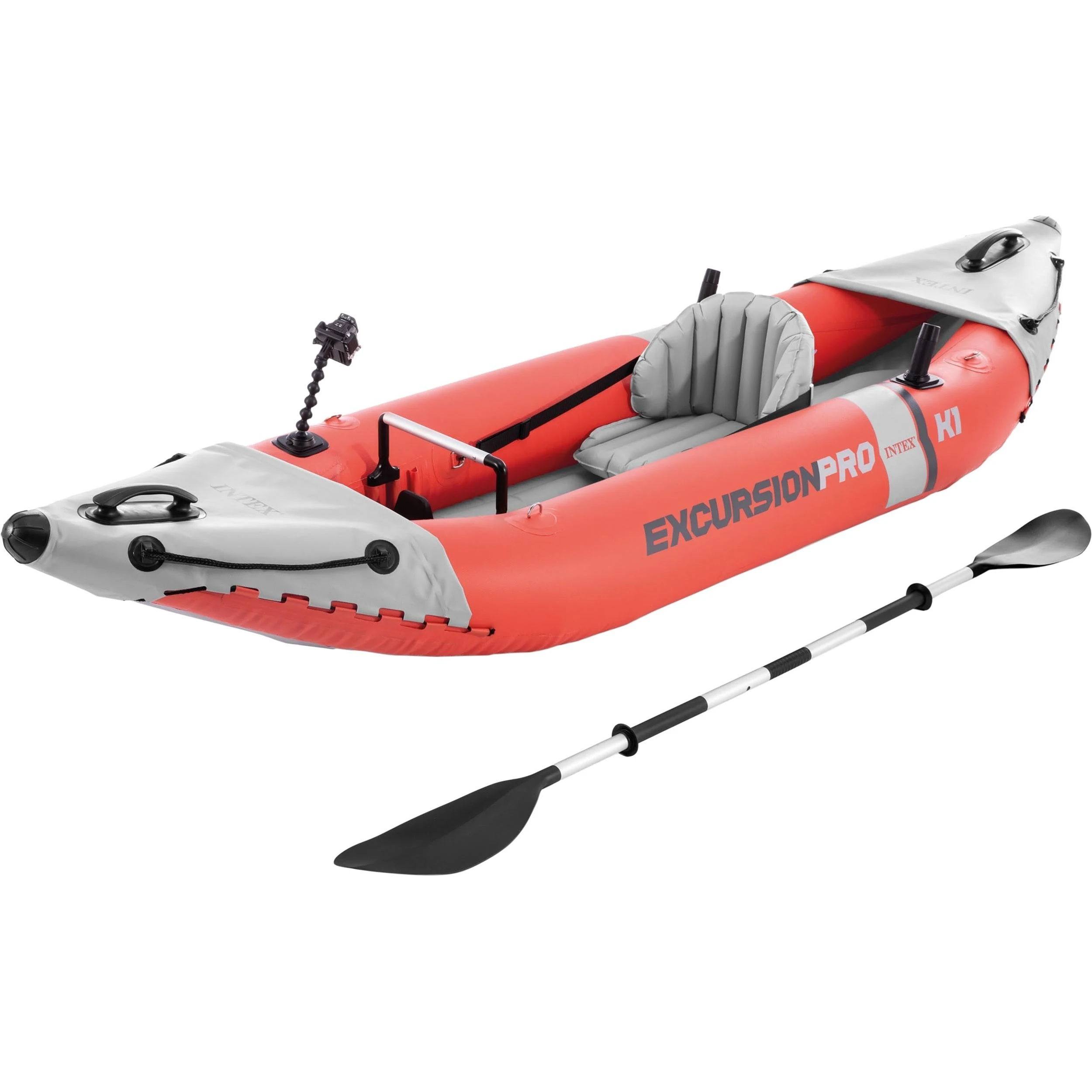 Intex Excursion Pro K1 Single Person Inflatable Vinyl Fishing Kayak Set