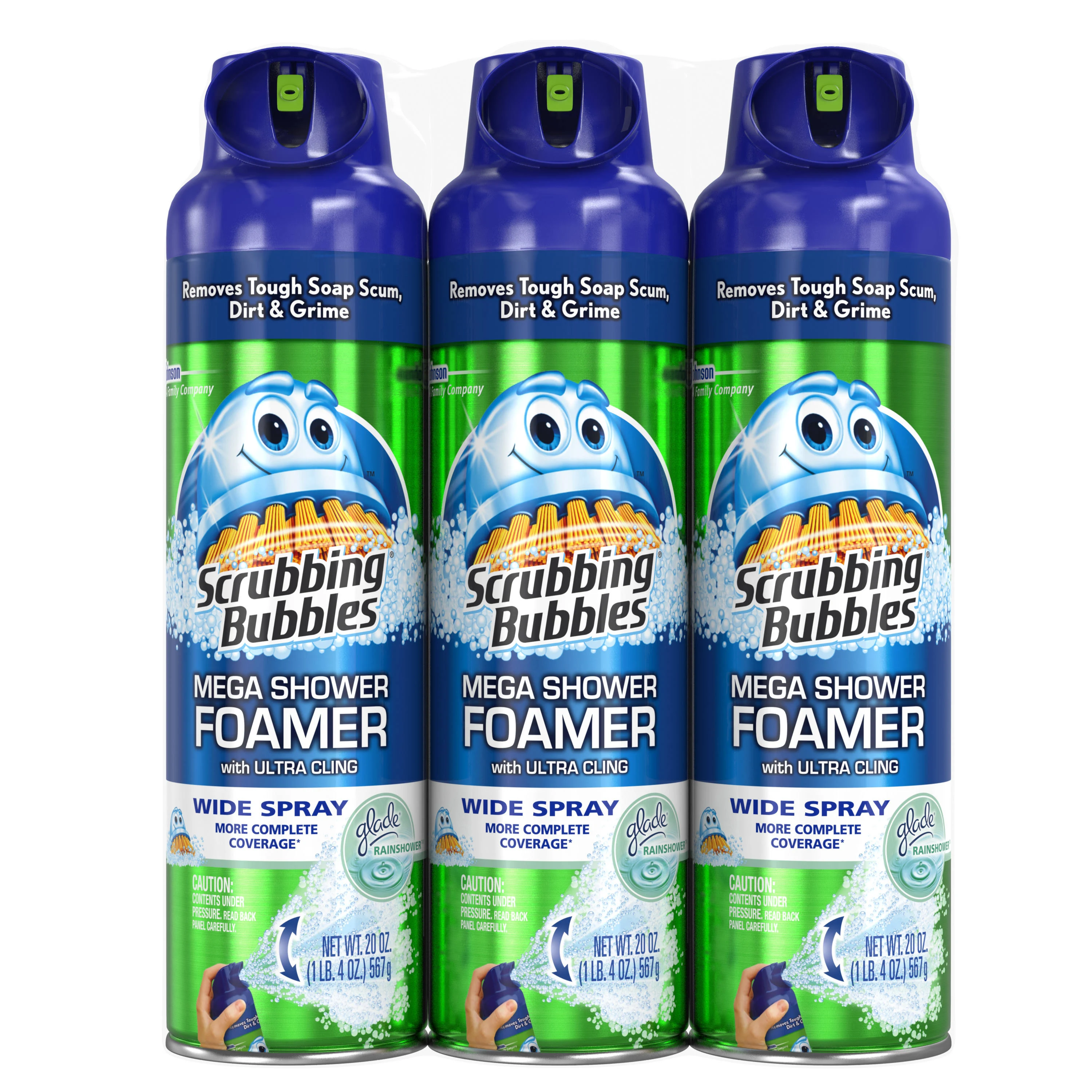 Scrubbing Bubbles Mega Shower Foamer Bathroom Cleaner, 3 ct, 20 fl oz