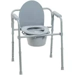 Drive Medical Steel Folding Bedside Commode