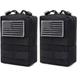 Lightweight 2-Pack MOLLE Pouches - Water-Resistan<wbr/>t Tactical Storage for Camping