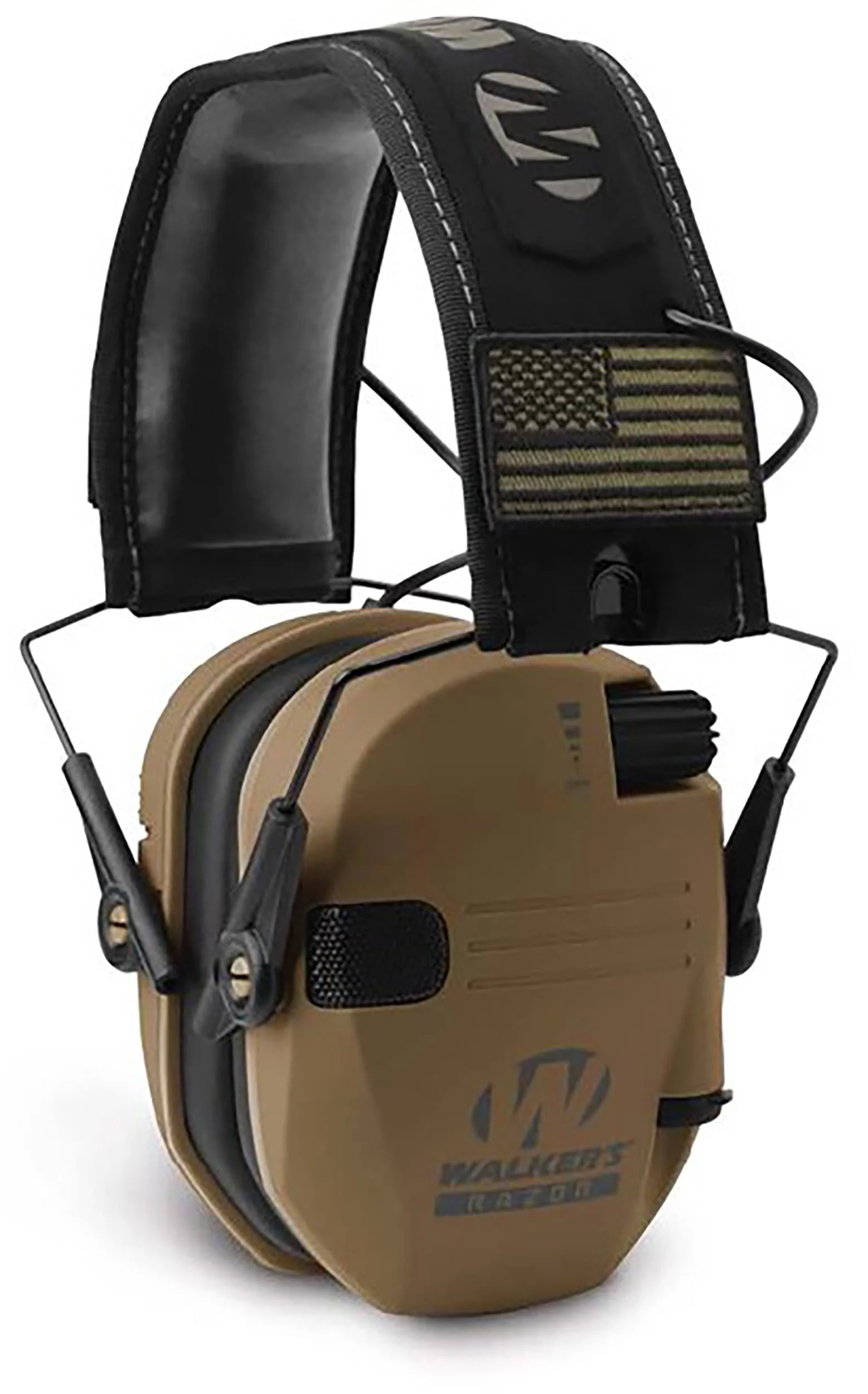 Walkers Razor Slim Electronic Muff FDE Patriot Version with Glasses Clear