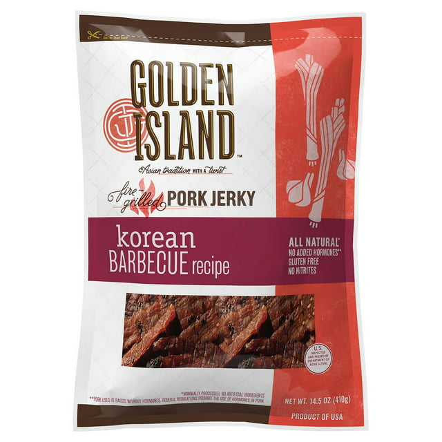 Golden Island Korean BBQ Pork Jerky, 14.5 oz