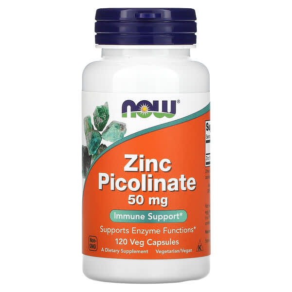 NOW Foods Zinc Picolinate 50 mg - 120 Veg Capsules