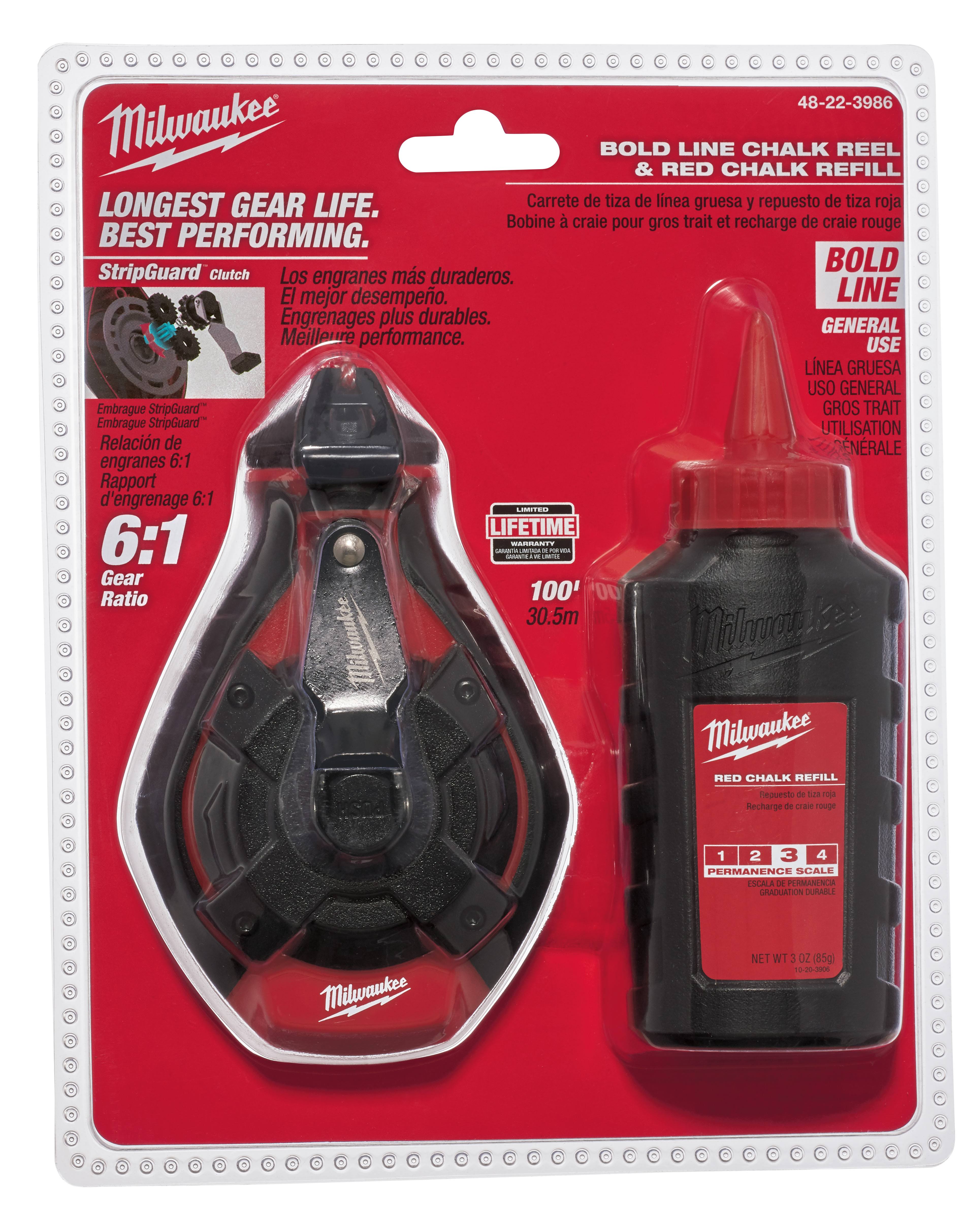 Milwaukee ELEC Tool 48-22-3986 Bold Line Chalk Reel