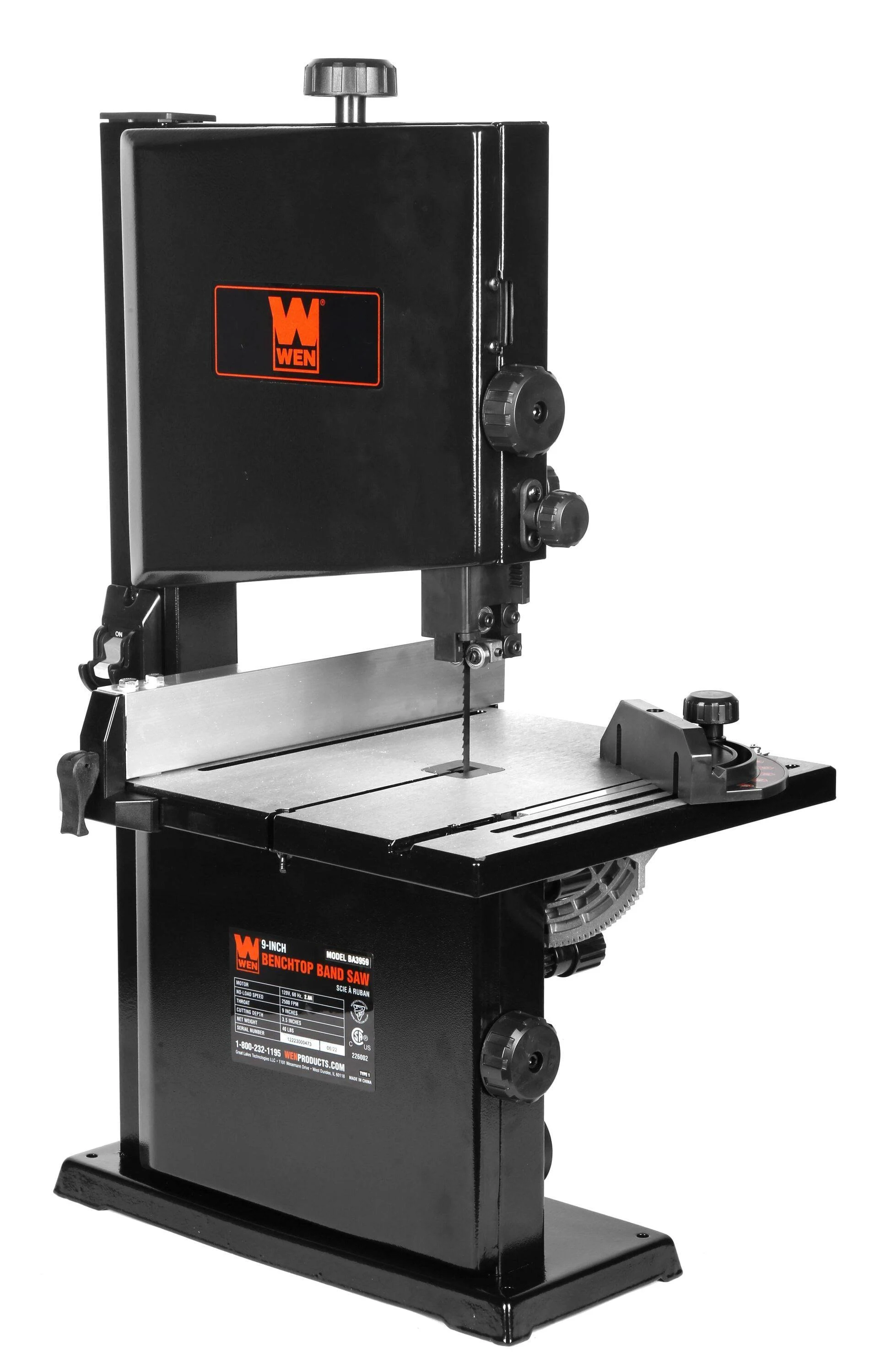 9-Inch Band Saw, 2.8-Amp Benchtop (BA3959)