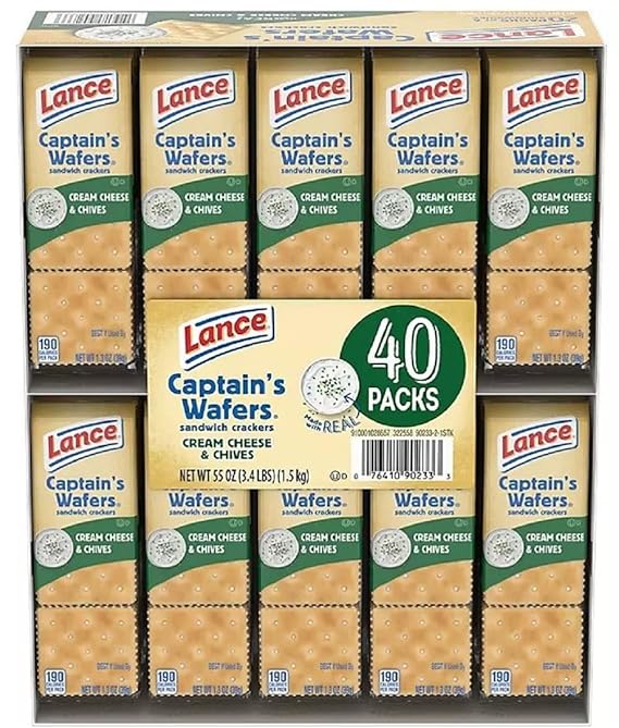 Lance Captain's Wafers, Cream Cheese and Chives (40 pk.)