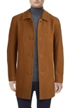 Shop Cole Haan Italian Wool Blend Overcoat In Camel