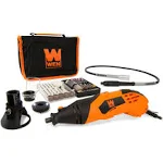 WEN Products 1.4-Amp Variable Speed Rotary Tool with Cutting Guide, LED Collar, 100+ Accessories, Carrying Case and Flex Shaft