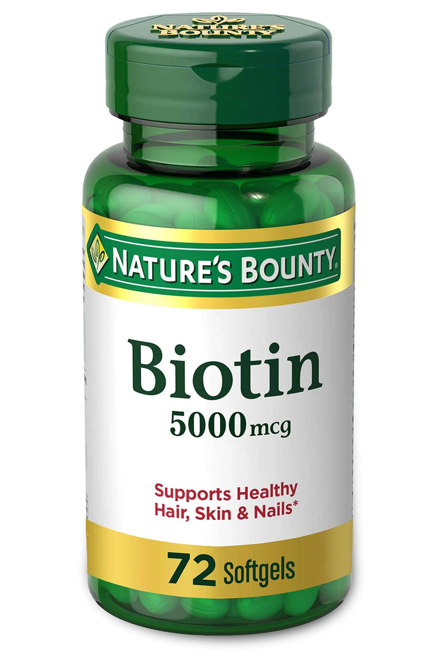 Nature's Bounty Biotin 5000 mcg - 72 Softgels