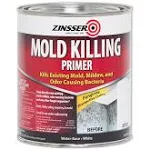 ZINSSER 276087 Mold Killing Primer, Flat, White, 1 qt, Can