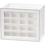 IRIS USA Craft Cabinet Storage, Screw Storage, Hardware Organizer, 16 Drawer Parts Cabinet, Art Storage Cabinets, Small Parts, Nuts and Bolts, Tool Organizer Storage, Scrapbook Art Hobby - White