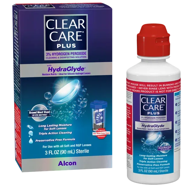 Clear Care Plus Contact Lens Cleaning and Disinfecting Solution, 3 fl oz, 1 Count per Pack