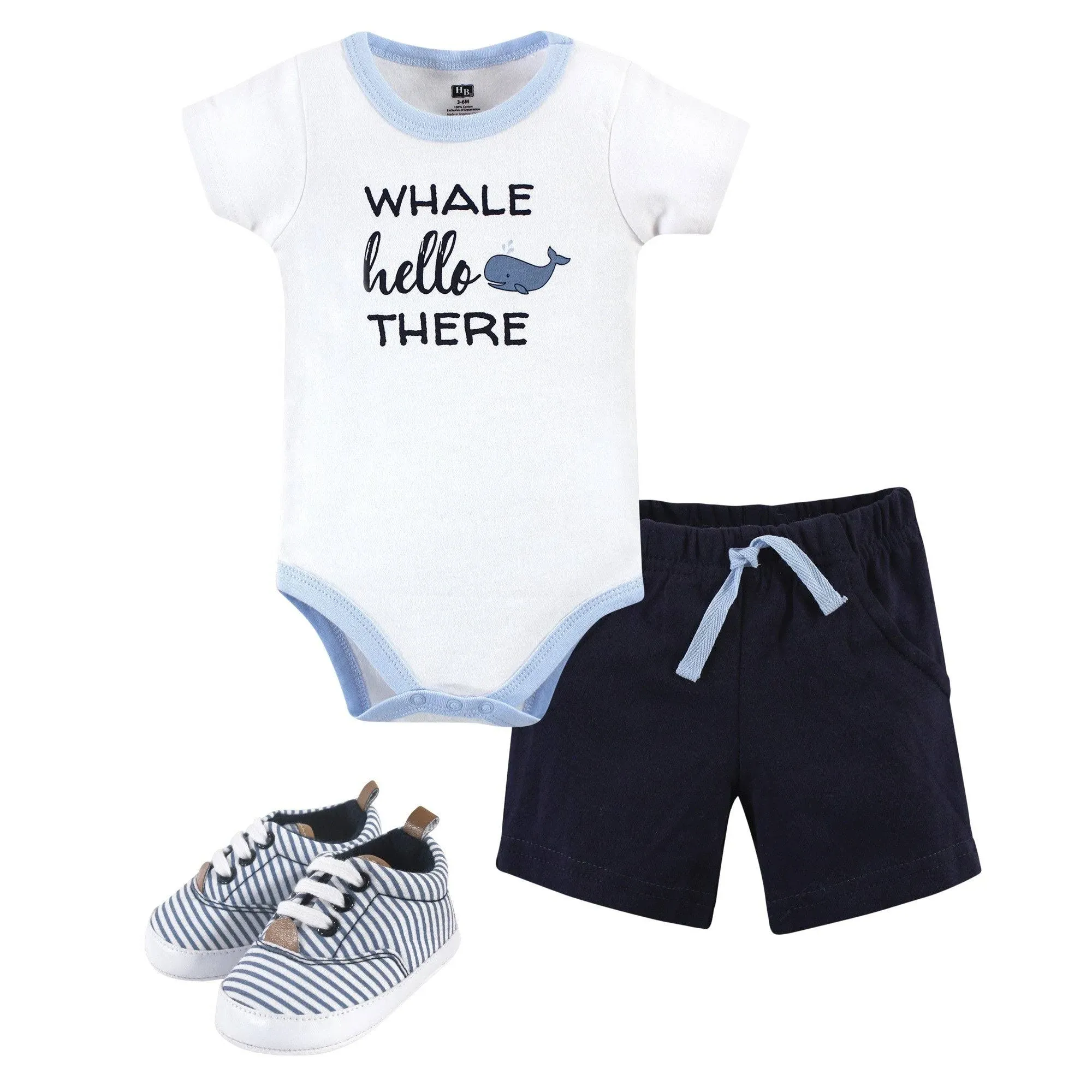 Hudson Baby Baby Bodysuit, Shorts and Shoe Set