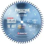 Amana Tool 610600C Carbide Tipped Prestige Cut-Off and Crosscut 10 Inch D x 60T ATB, 10 Deg, 5/8 Bore Circular Saw Blade